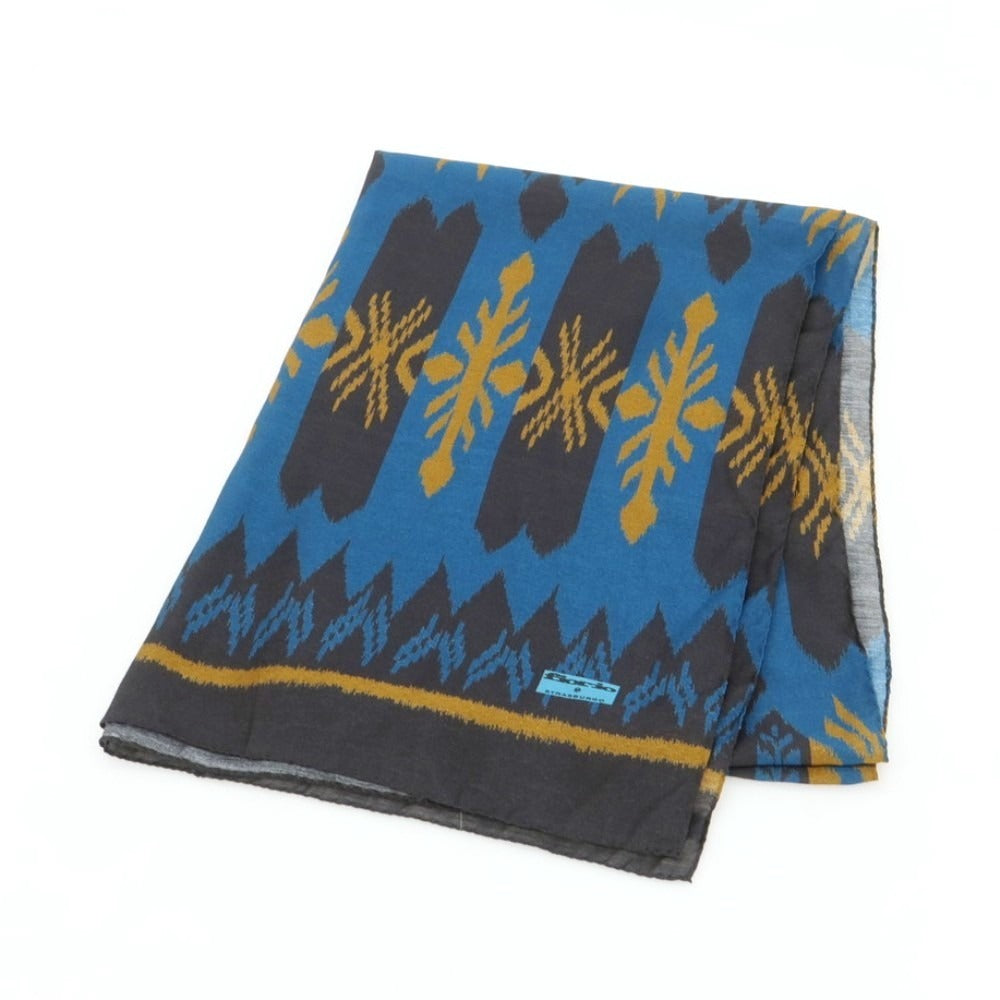 【中古】フィオリオ FIORIO レーヨンシルク ストール ネイビーxブラウン系【 状態ランクB 】【 メンズ 】