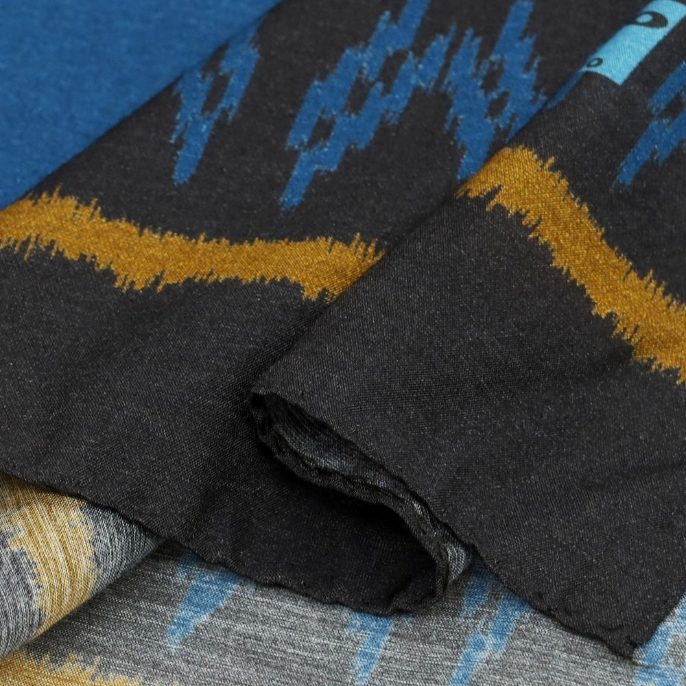 【中古】フィオリオ FIORIO レーヨンシルク ストール ネイビーxブラウン系【 状態ランクB 】【 メンズ 】