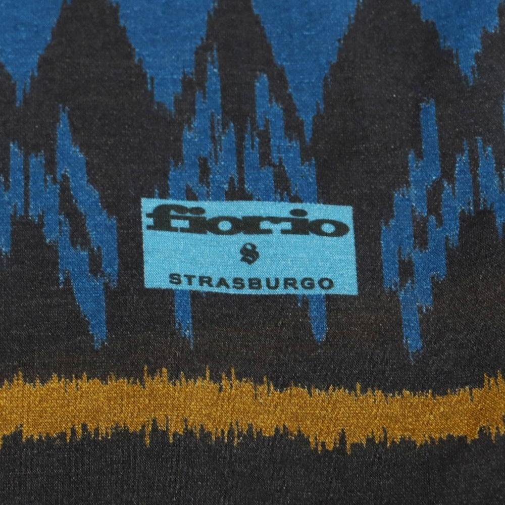 【中古】フィオリオ FIORIO レーヨンシルク ストール ネイビーxブラウン系【 状態ランクB 】【 メンズ 】