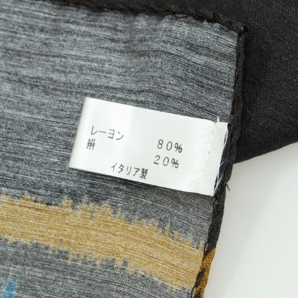 【中古】フィオリオ FIORIO レーヨンシルク ストール ネイビーxブラウン系【 状態ランクB 】【 メンズ 】