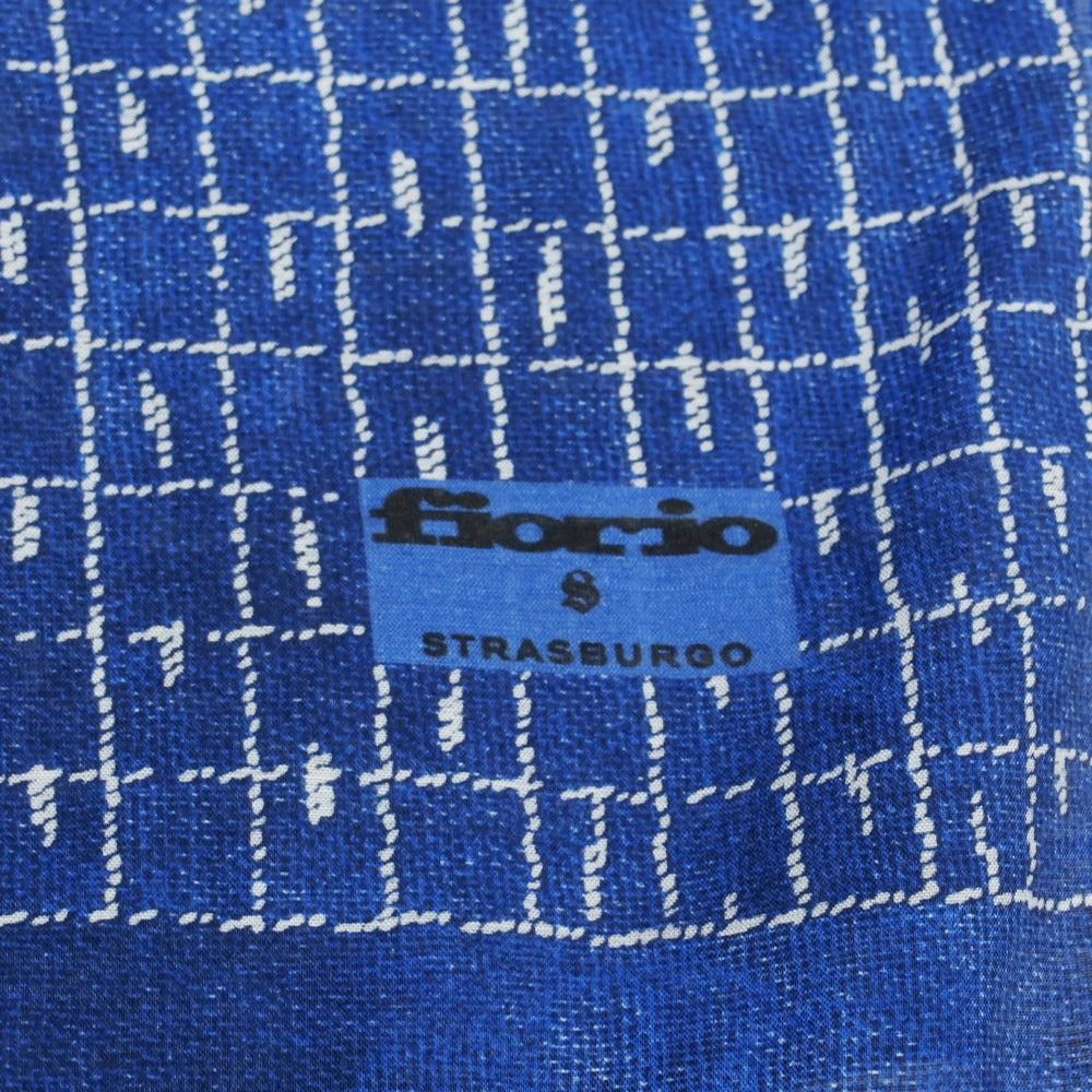 【中古】フィオリオ FIORIO レーヨンシルク ストール ネイビーxホワイト【 - 】【 状態ランクB 】【 メンズ 】