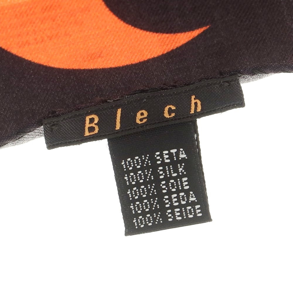 【中古】ブレック Blech シルク ポケットチーフ ブラックxオレンジ【 状態ランクA 】【 メンズ 】
