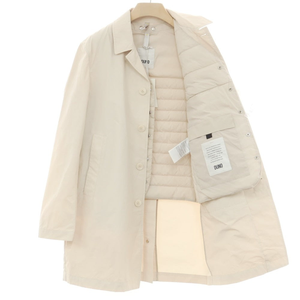 【新品】デュノ DUNO ダウンベストライナー付 コットンナイロン ステンカラーコート ライトベージュ【 50 】【 状態ランクN 】【 メンズ 】