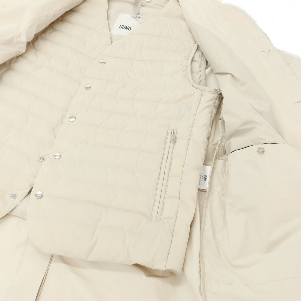 【新品】デュノ DUNO ダウンベストライナー付 コットンナイロン ステンカラーコート ライトベージュ【 50 】【 状態ランクN 】【 メンズ 】