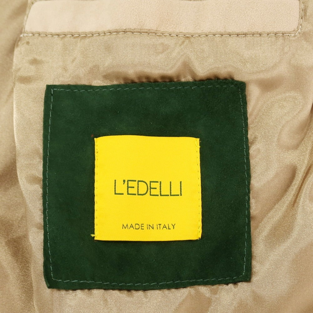 【新品アウトレット】レデッリ L‘EDELLI スエード ニット レザーブルゾン ベージュ【 50 】【 状態ランクN- 】【 メンズ 】