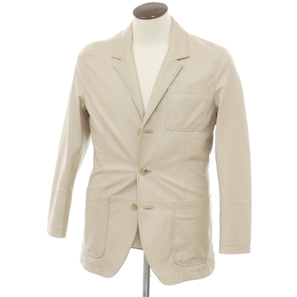 【新品アウトレット】レデッリ L‘EDELLI 3B レザージャケット グレージュ【 50 】【 状態ランクN- 】【 メンズ 】