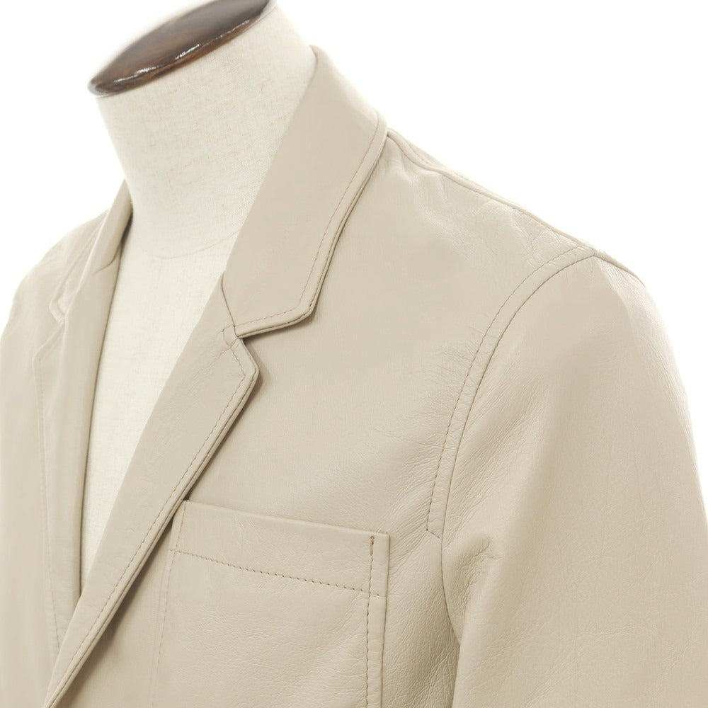 【新品アウトレット】レデッリ L‘EDELLI 3B レザージャケット グレージュ【 50 】【 状態ランクN- 】【 メンズ 】