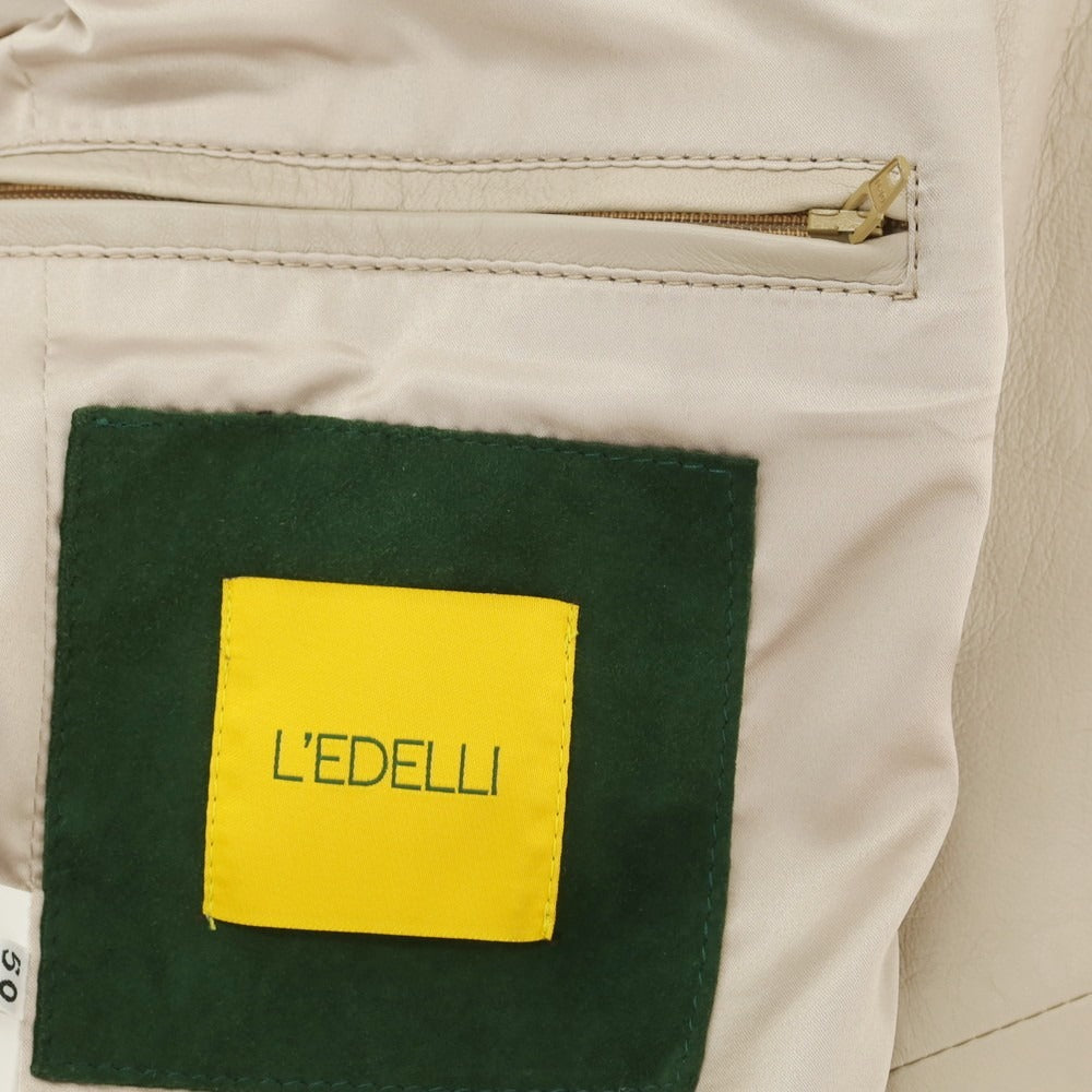 【新品アウトレット】レデッリ L‘EDELLI 3B レザージャケット グレージュ【 50 】【 状態ランクN- 】【 メンズ 】