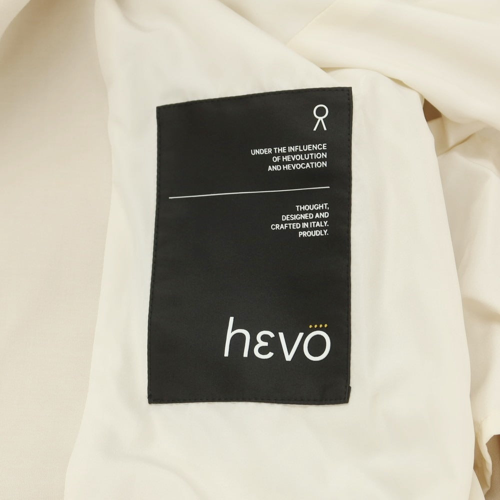 【新品アウトレット】イーヴォ Hevo ポリエステルレーヨン ダブルブレストコート ライトベージュ【 48 】【 状態ランクN- 】【 メンズ 】