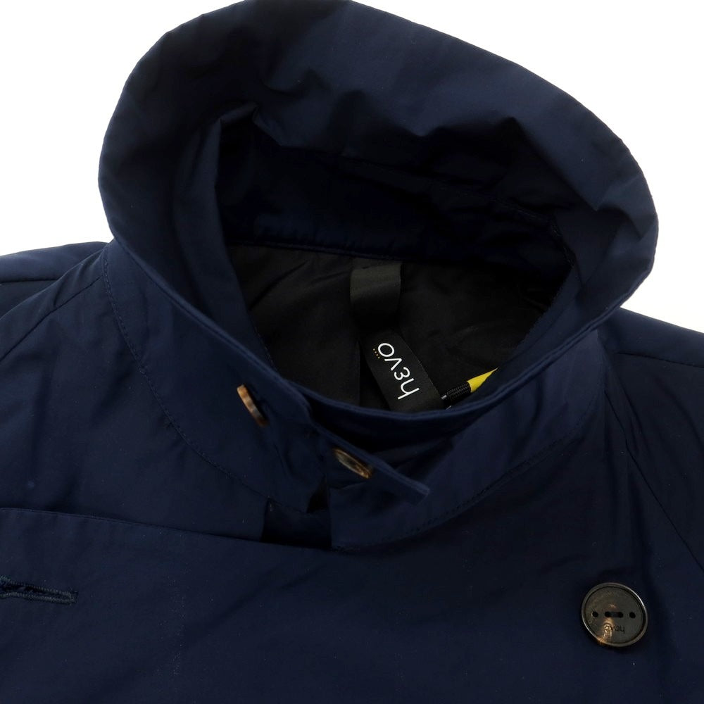 【中古】イーヴォ Hevo ポリエステルコットン トレンチコート ネイビー【 48 】【 状態ランクB 】【 メンズ 】