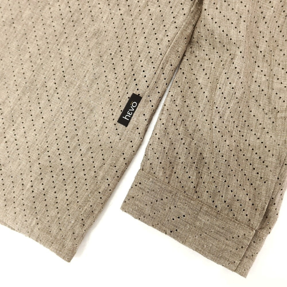 【新品】イーヴォ Hevo パンチング ストレッチリネン ワークジャケット グレージュ系【 48 】【 状態ランクN 】【 メンズ 】