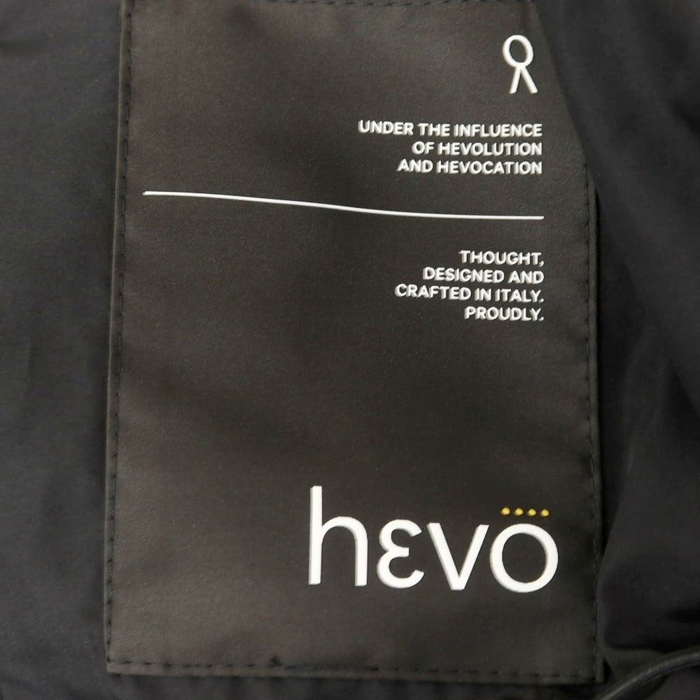 【新品】イーヴォ Hevo ウール スタンドカラー ジップアップブルゾン ブラック【 48 】【 状態ランクN 】【 メンズ 】
