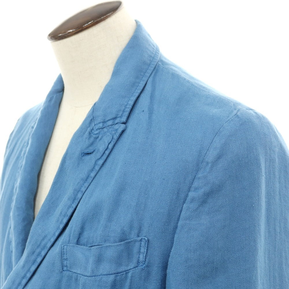 【新品】アスペジ ASPESI ヘンプ ダブルジャケット ブルー【 L 】【 状態ランクN 】【 メンズ 】