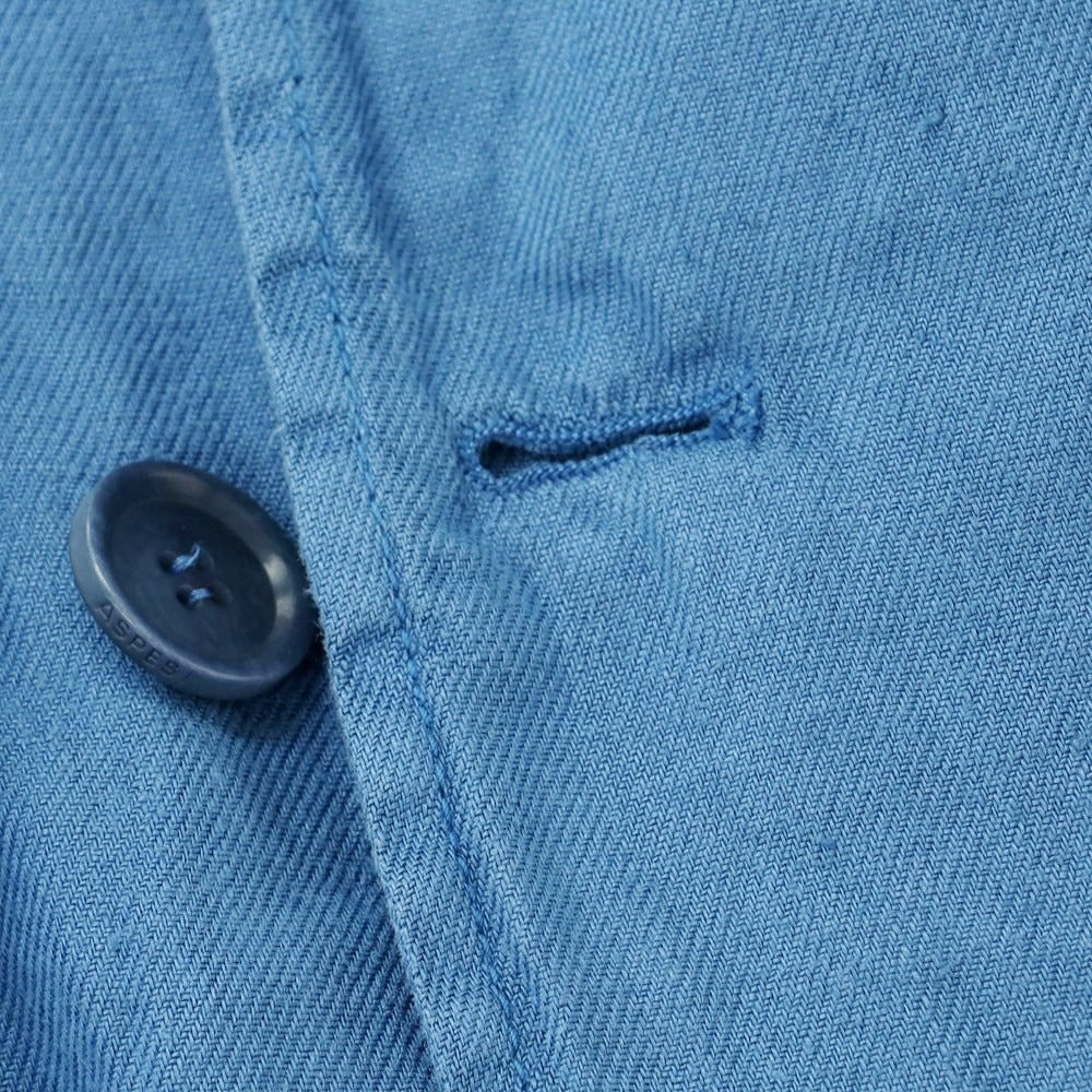 【新品】アスペジ ASPESI ヘンプ ダブルジャケット ブルー【 L 】【 状態ランクN 】【 メンズ 】