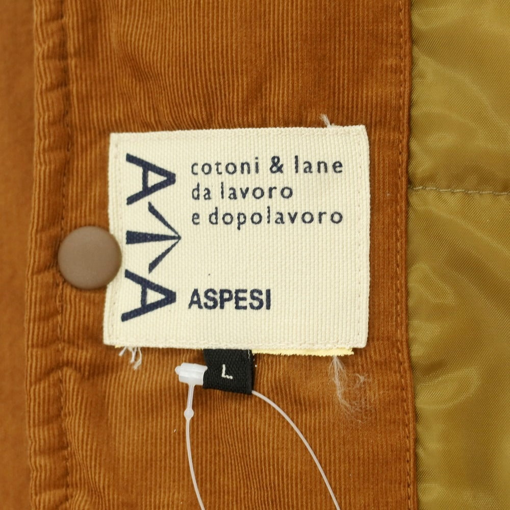 【新品アウトレット】アスペジ ASPESI コットン 中綿ブルゾン オレンジブラウン【 L 】【 状態ランクN- 】【 メンズ 】