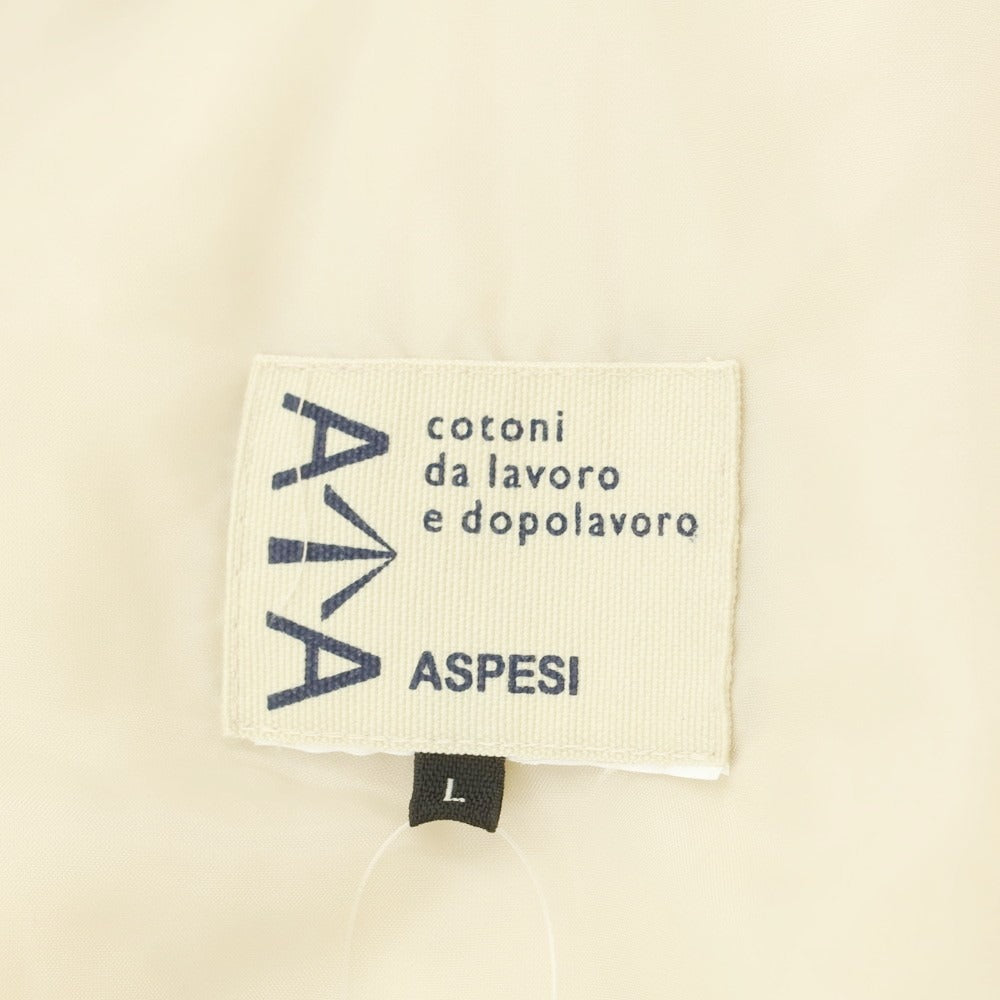 【新品】アスペジ ASPESI コットン 中綿ブルゾン オフホワイト【 L 】【 状態ランクN 】【 メンズ 】