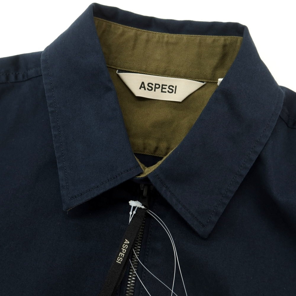【新品アウトレット】アスペジ ASPESI ストレッチツイルコットン ワークジャケット ネイビー【 表記なし(L位) 】【 状態ランクN- 】【 メンズ 】