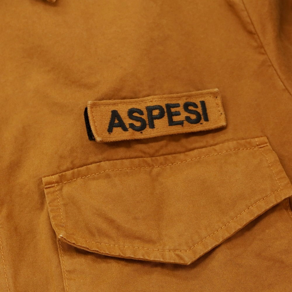 【新品アウトレット】アスペジ ASPESI コットン ミリタリーシャツブルゾン ライトブラウン【 L 】【 状態ランクN- 】【 メンズ 】