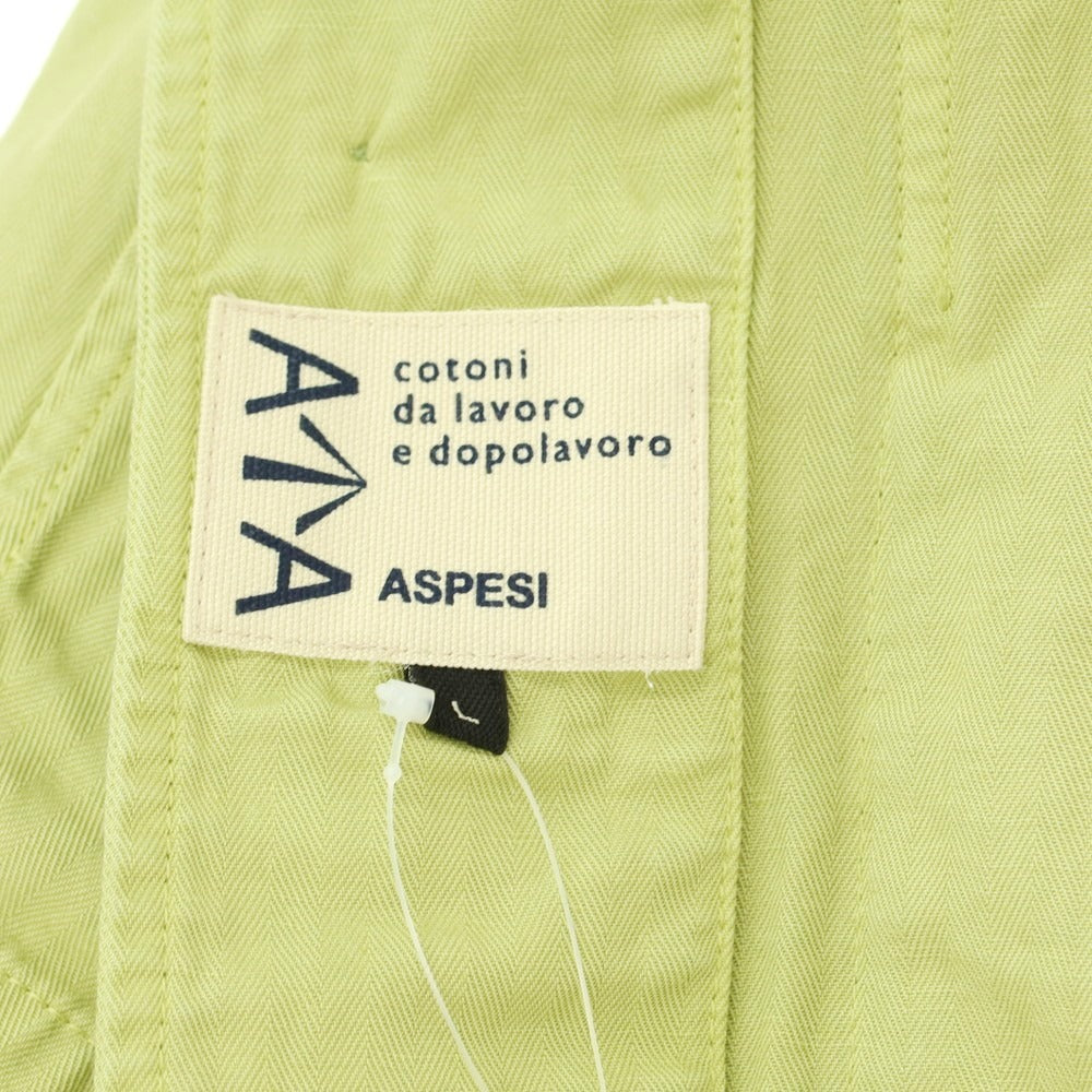 【新品】アスペジ ASPESI コットンリネン カバーオール ジャケット ライトグリーン【 L 】【 状態ランクN 】【 メンズ 】