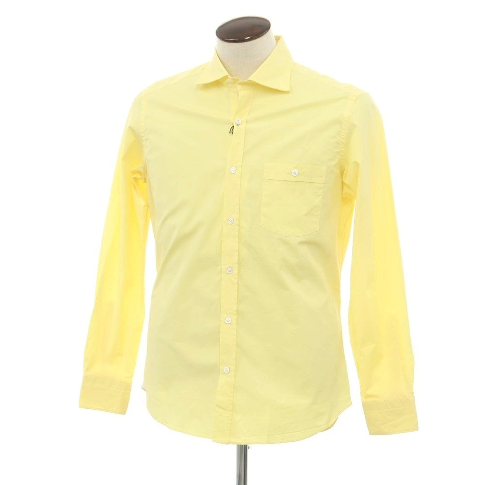 【新品アウトレット】ジャンネット giannetto ストレッチ コットン カジュアルシャツ イエロー【 42 】【 状態ランクN- 】【 メンズ 】