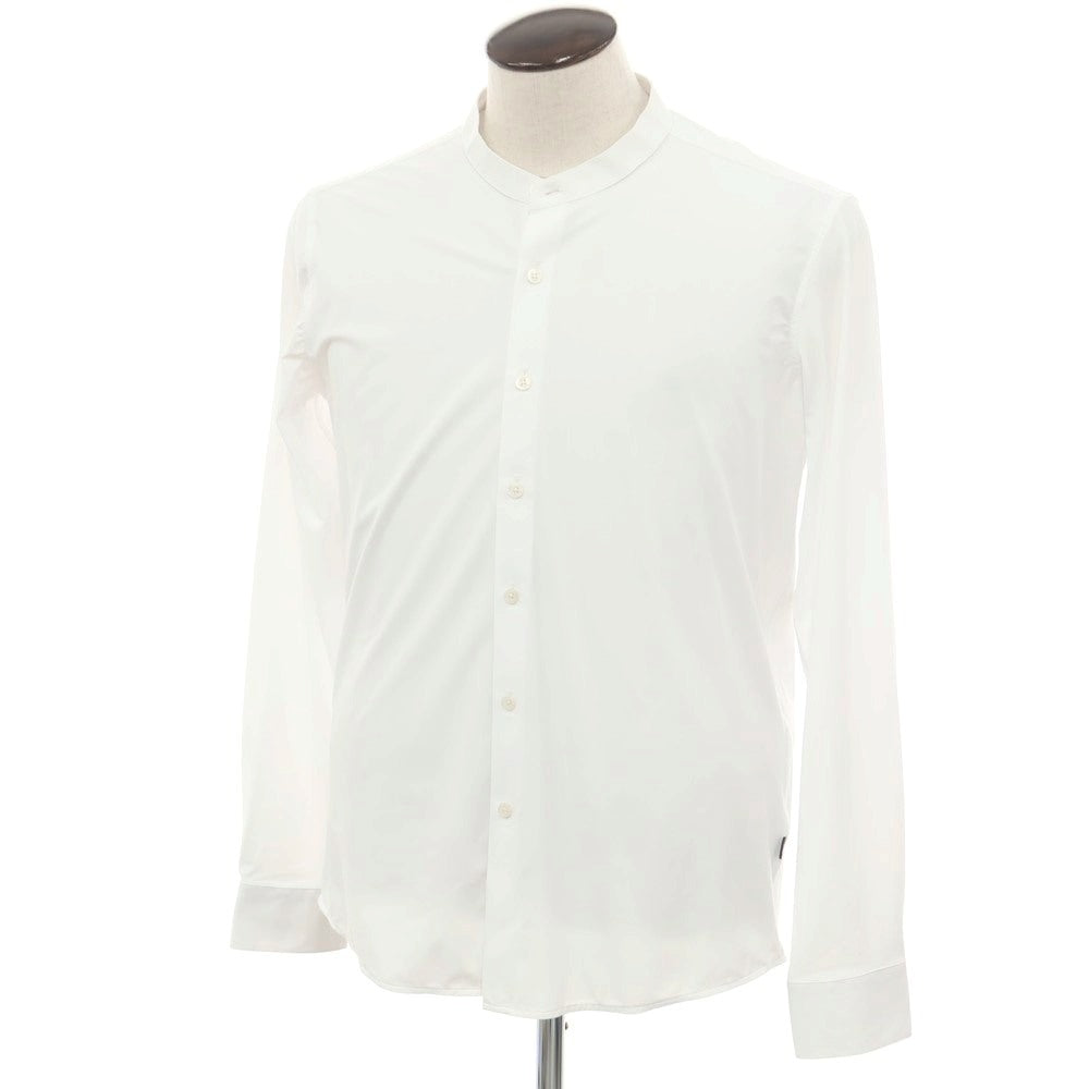 【新品アウトレット】デュノ DUNO ストレッチ ナイロン バンドカラー カジュアルシャツ ホワイト【 表記なし(L位) 】【 状態ランクN- 】【 メンズ 】