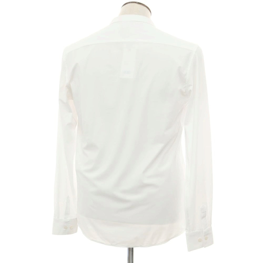 【新品アウトレット】デュノ DUNO ストレッチ ナイロン バンドカラー カジュアルシャツ ホワイト【 表記なし(L位) 】【 状態ランクN- 】【 メンズ 】