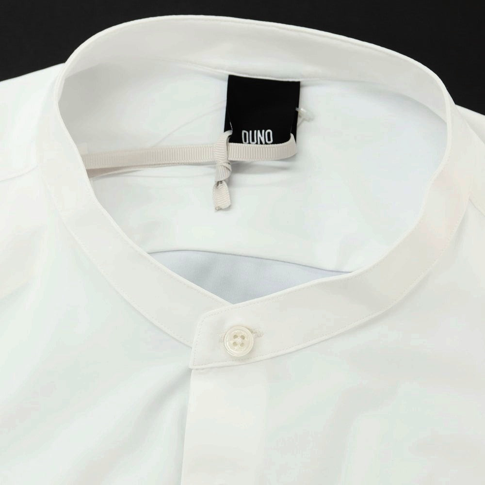 【新品アウトレット】デュノ DUNO ストレッチ ナイロン バンドカラー カジュアルシャツ ホワイト【 表記なし(L位) 】【 状態ランクN- 】【 メンズ 】