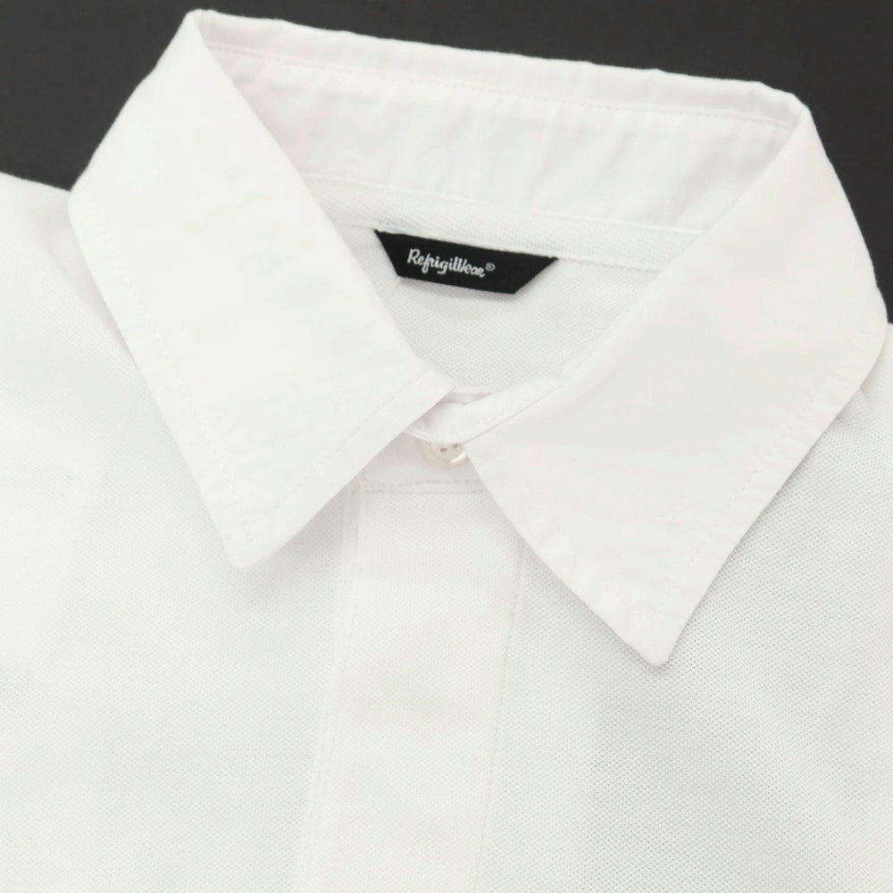 【新品アウトレット】リフリッジウェア RefrigiWear コットン 鹿の子 長袖ポロシャツ ホワイト【 L 】【 状態ランクN- 】【 メンズ 】