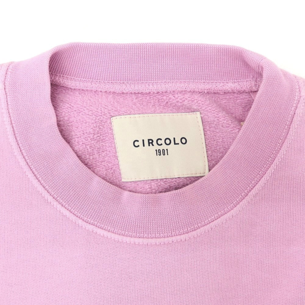 【新品アウトレット】チルコロ1901 CIRCOLO 1901 コットン クルーネック スウェット ラベンダーピンク系【 M 】【 状態ランクN- 】【 メンズ 】