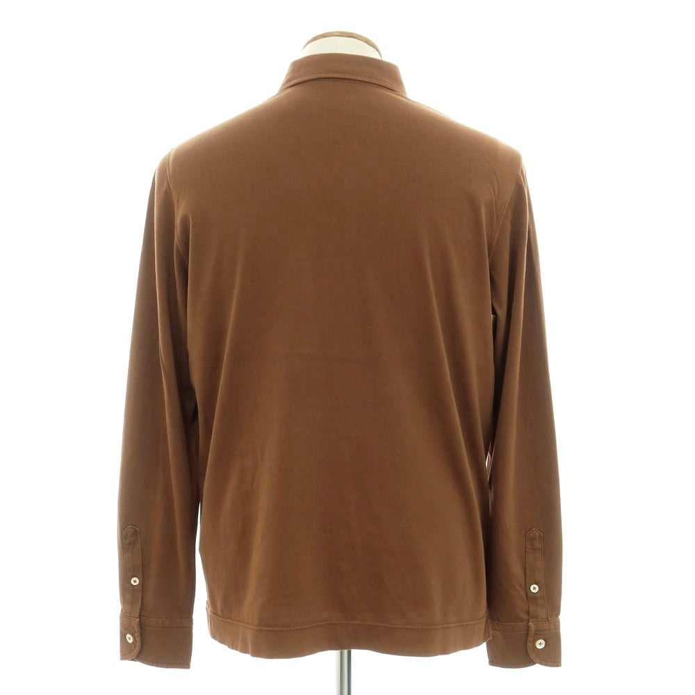 【新品アウトレット】チルコロ1901 CIRCOLO 1901 コットン 長袖ポロシャツ ブラウン【 M 】【 状態ランクN- 】【 メンズ 】