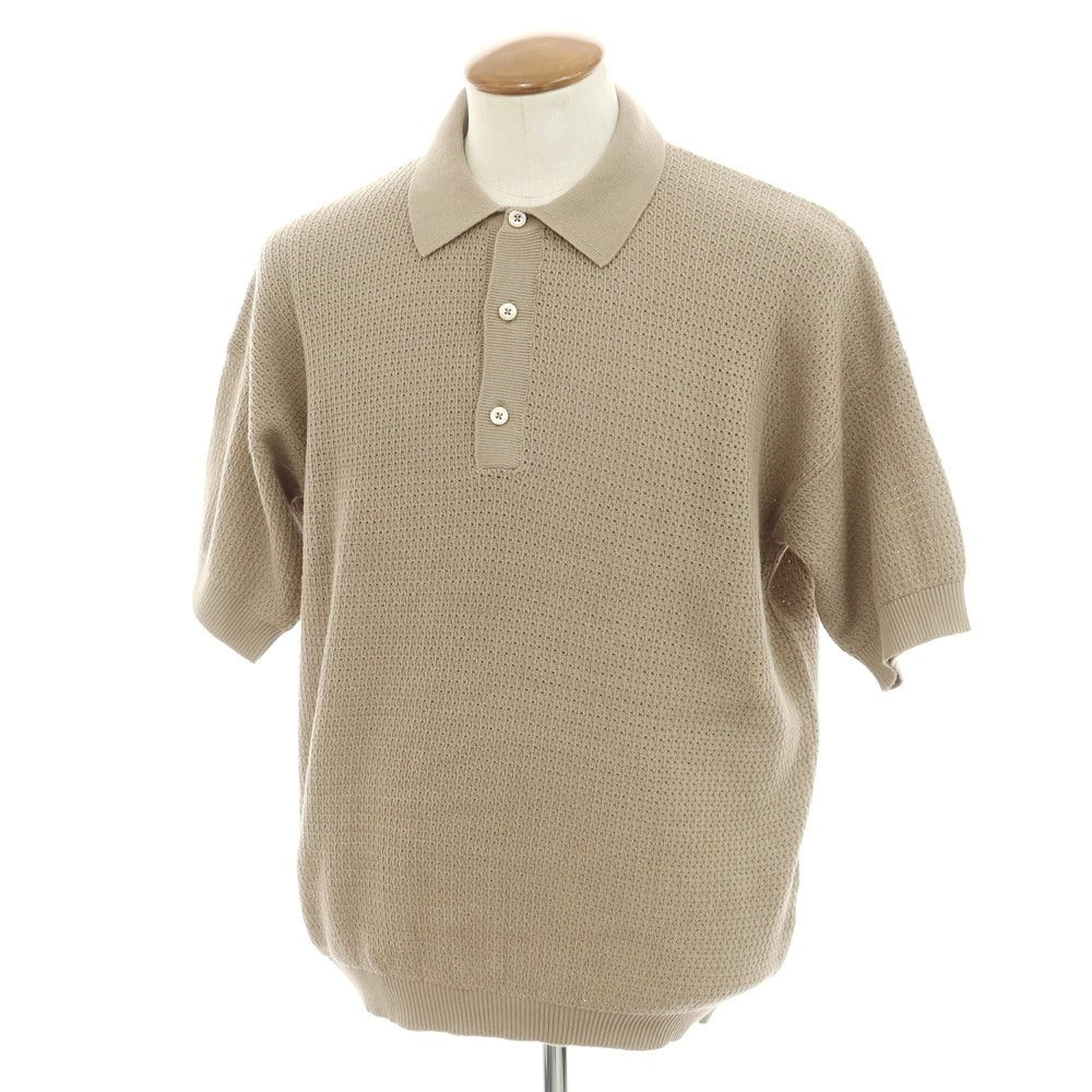【新品】チルコロ1901 CIRCOLO 1901 コットン 半袖 ポロニット ダークベージュ【 M 】【 状態ランクN 】【 メンズ 】