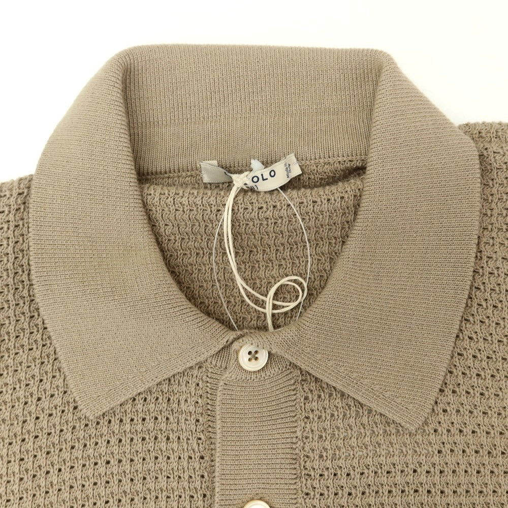 【新品】チルコロ1901 CIRCOLO 1901 コットン 半袖 ポロニット ダークベージュ【 M 】【 状態ランクN 】【 メンズ 】