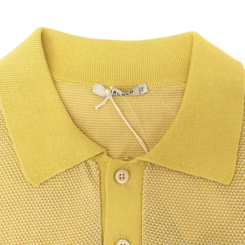 【新品】チルコロ1901 CIRCOLO 1901 コットン 半袖 ポロニット イエロー【 M 】【 状態ランクN 】【 メンズ 】