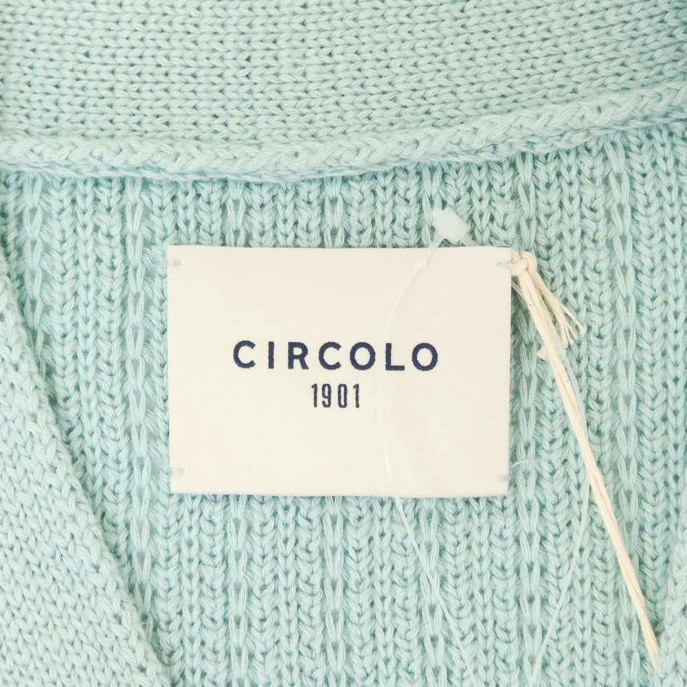 【新品】チルコロ1901 CIRCOLO 1901 コットン ニットベスト ミントブルー系【 M 】【 状態ランクN 】【 メンズ 】