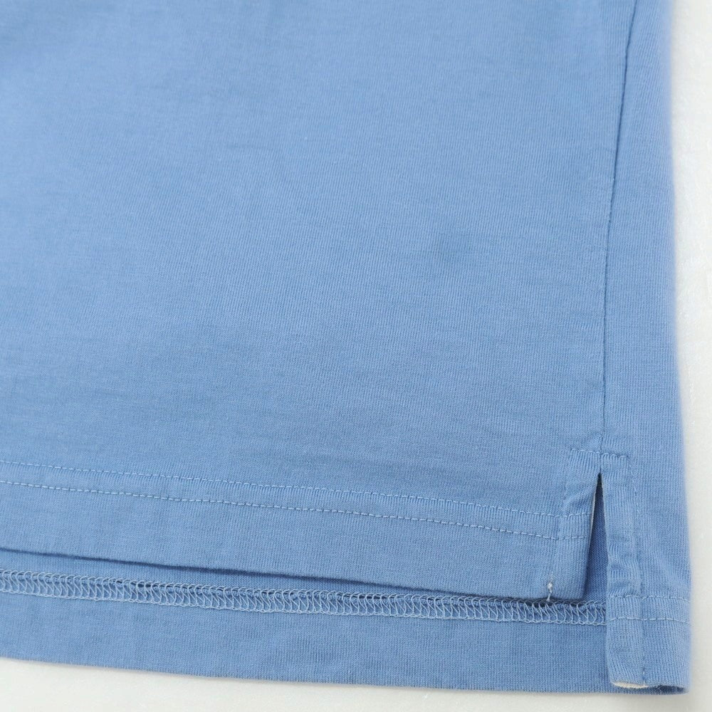 【新品アウトレット】アスペジ ASPESI コットン ボーダー 長袖ポロシャツ ライトブルーxホワイト【 2 】【 状態ランクN- 】【 メンズ 】