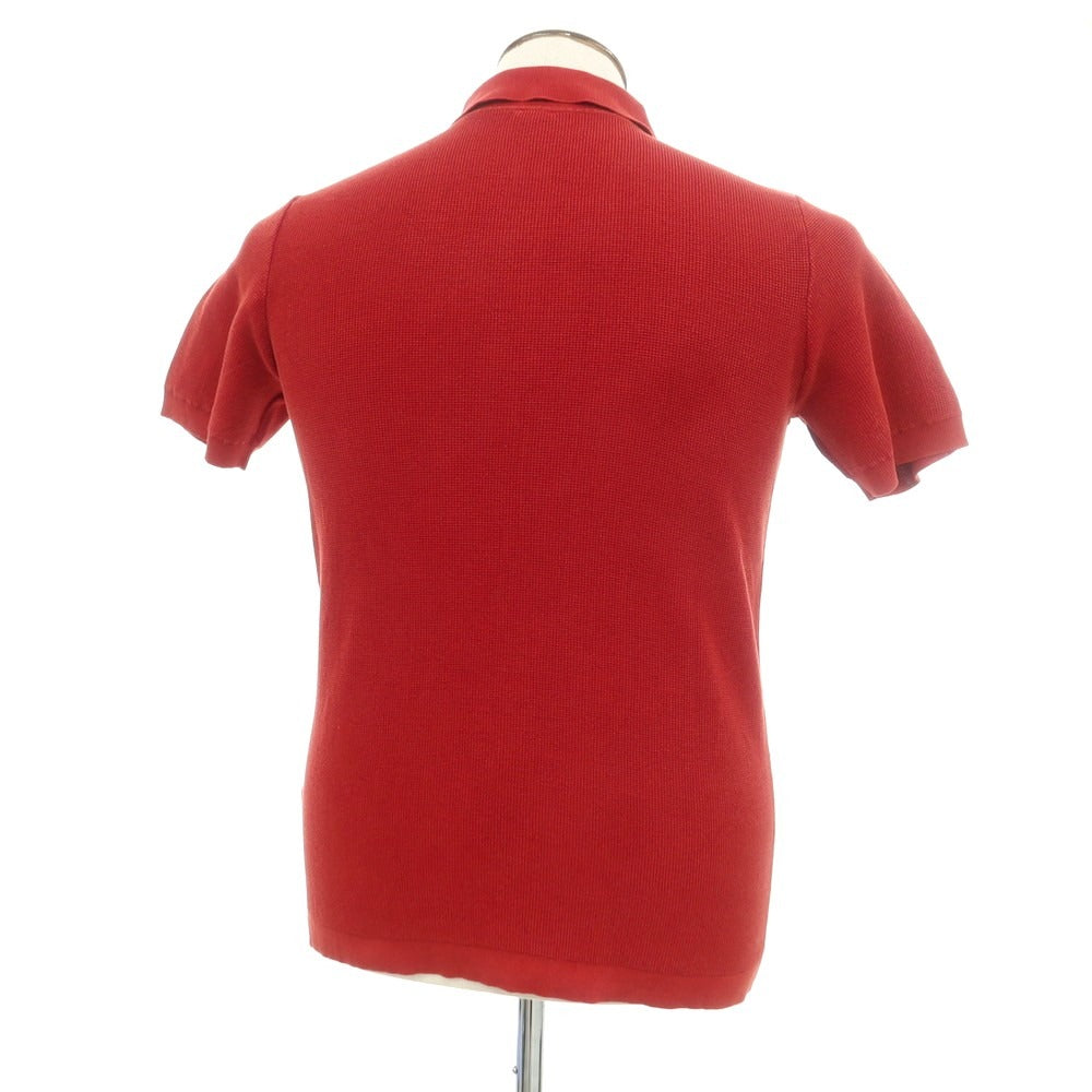 【新品】アスペジ ASPESI コットン 半袖 ポロニット レッド【 48 】【 状態ランクN 】【 メンズ 】