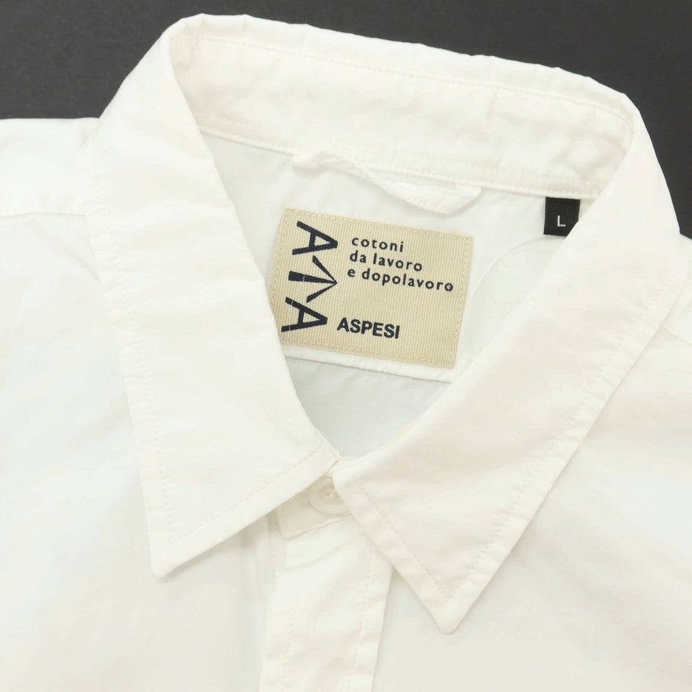 【新品アウトレット】アスペジ ASPESI コットン カジュアルシャツ ホワイト【 L 】【 状態ランクN- 】【 メンズ 】