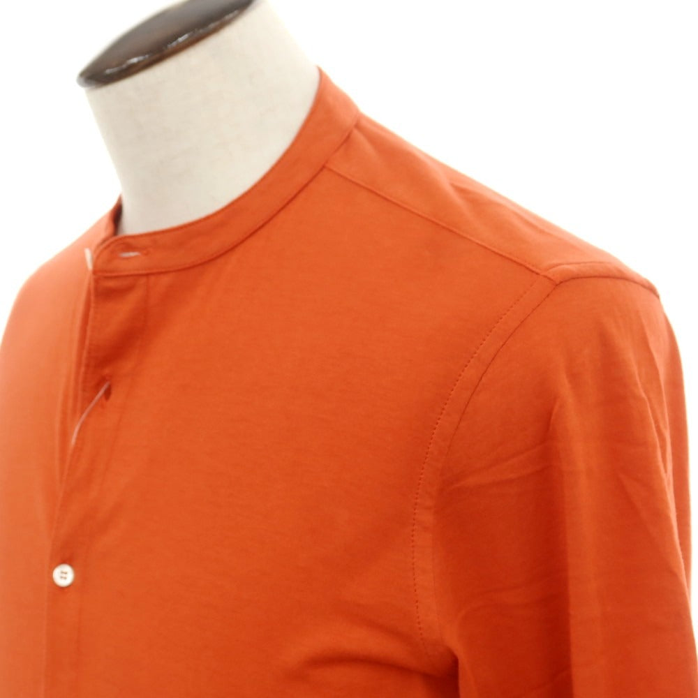 【新品アウトレット】アスペジ ASPESI コットン バンドカラー カジュアルシャツ オレンジ【 L 】【 状態ランクN- 】【 メンズ 】