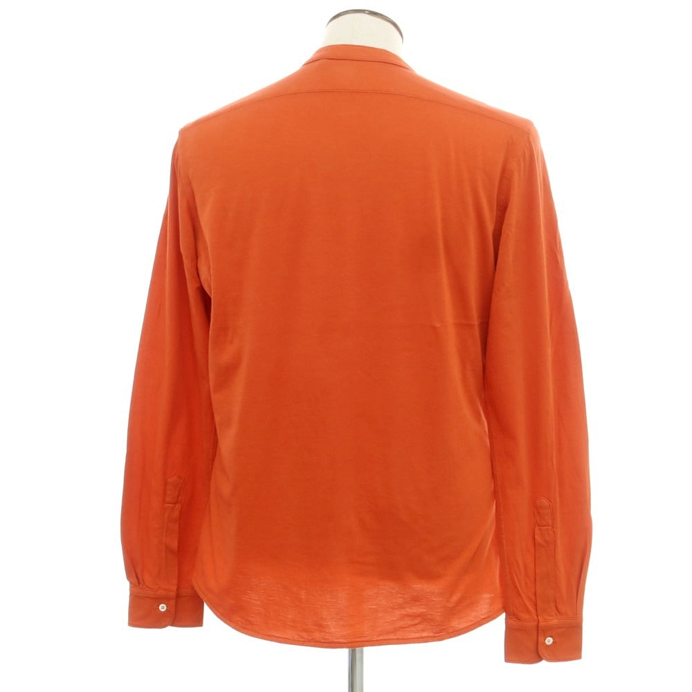 【新品アウトレット】アスペジ ASPESI コットン バンドカラー カジュアルシャツ オレンジ【 L 】【 状態ランクN- 】【 メンズ 】