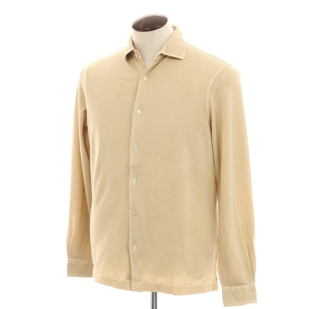 【新品】フィリッポ デ ローレンティス FILIPPO DE LAURENTIIS コットン 鹿の子 カジュアルシャツ ベージュ【 50 】【 状態ランクN 】【 メンズ 】
