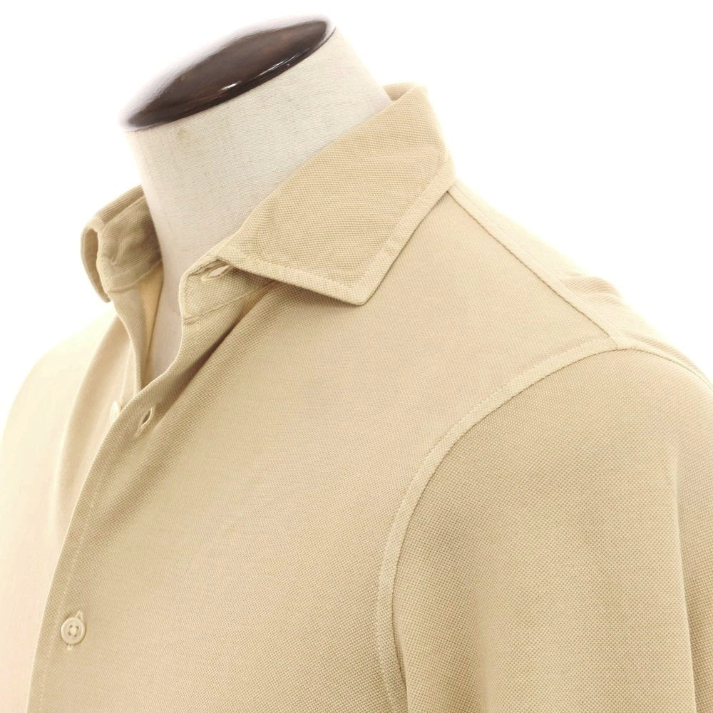 【新品】フィリッポ デ ローレンティス FILIPPO DE LAURENTIIS コットン 鹿の子 カジュアルシャツ ベージュ【 50 】【 状態ランクN 】【 メンズ 】