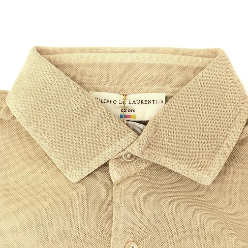【新品】フィリッポ デ ローレンティス FILIPPO DE LAURENTIIS コットン 鹿の子 カジュアルシャツ ベージュ【 50 】【 状態ランクN 】【 メンズ 】