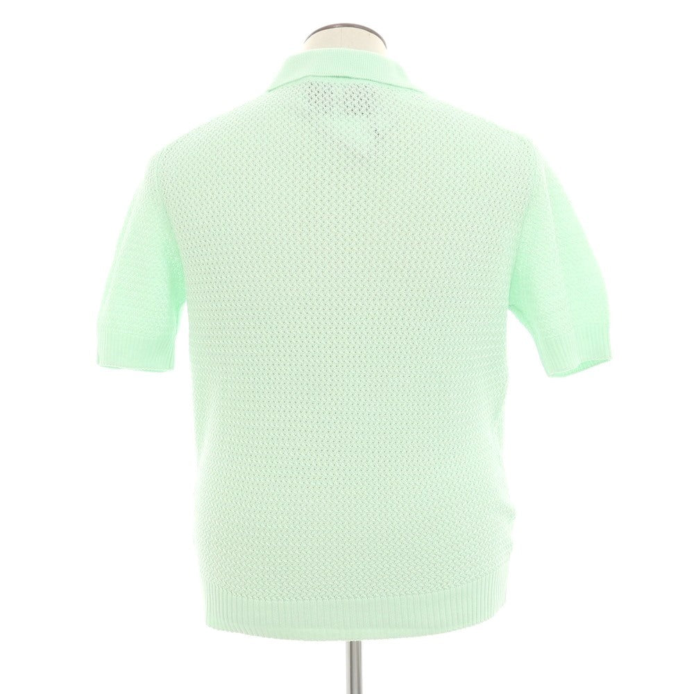 【新品】フィリッポ デ ローレンティス FILIPPO DE LAURENTIIS コットン 半袖 ポロニット パステルグリーン【 50 】【 状態ランクN 】【 メンズ 】