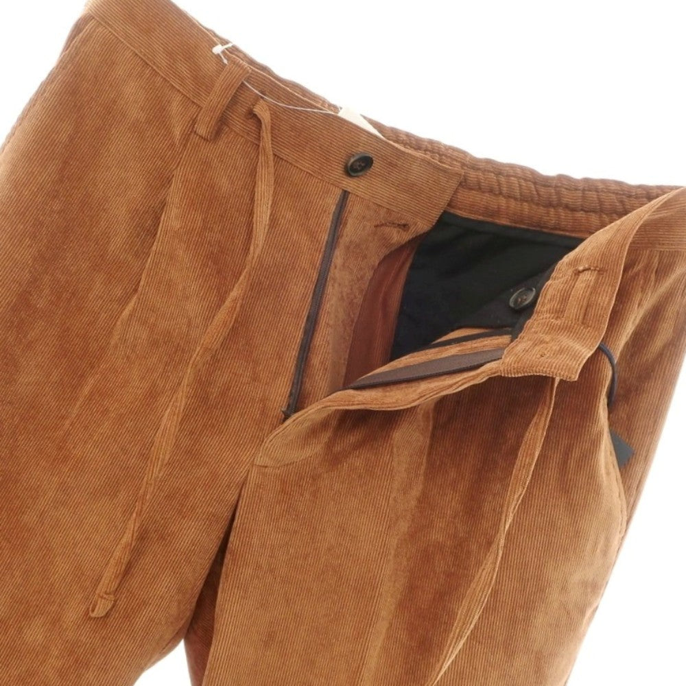 【新品】ジャンネット giannetto ストレッチ ポリエステルナイロン 細畝 コーデュロイパンツ オレンジブラウン【 50 】【 状態ランクN 】【 メンズ 】