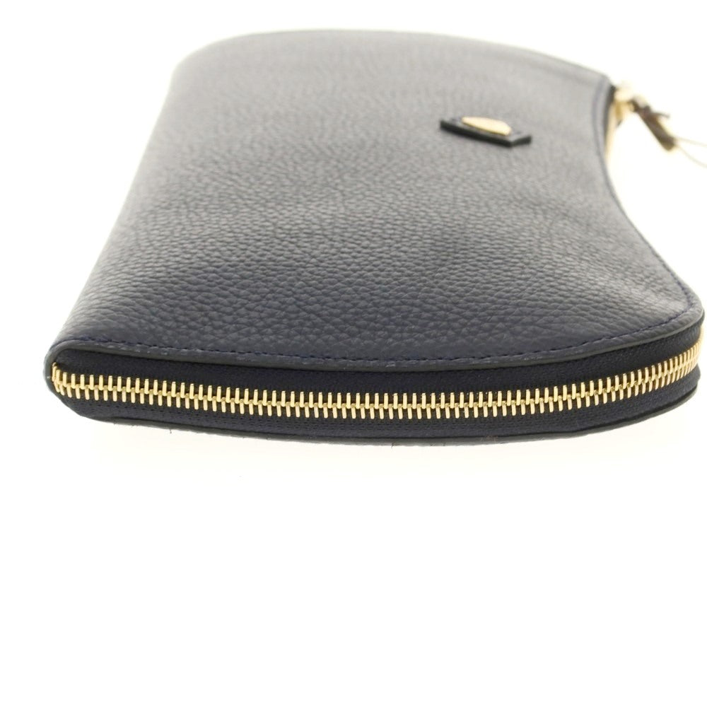 【新品】シャンボール セリエ CHAMBORD SELLIER ANGER シュリンクレザー クラッチバッグ ネイビーxゴールド【 状態ランクN 】【 メンズ 】