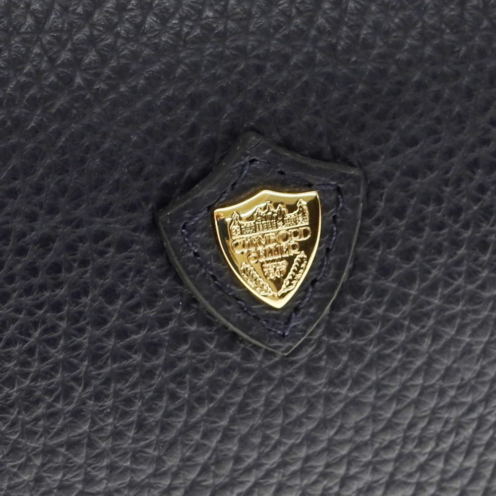 【新品】シャンボール セリエ CHAMBORD SELLIER ANGER シュリンクレザー クラッチバッグ ネイビーxゴールド【 状態ランクN 】【 メンズ 】