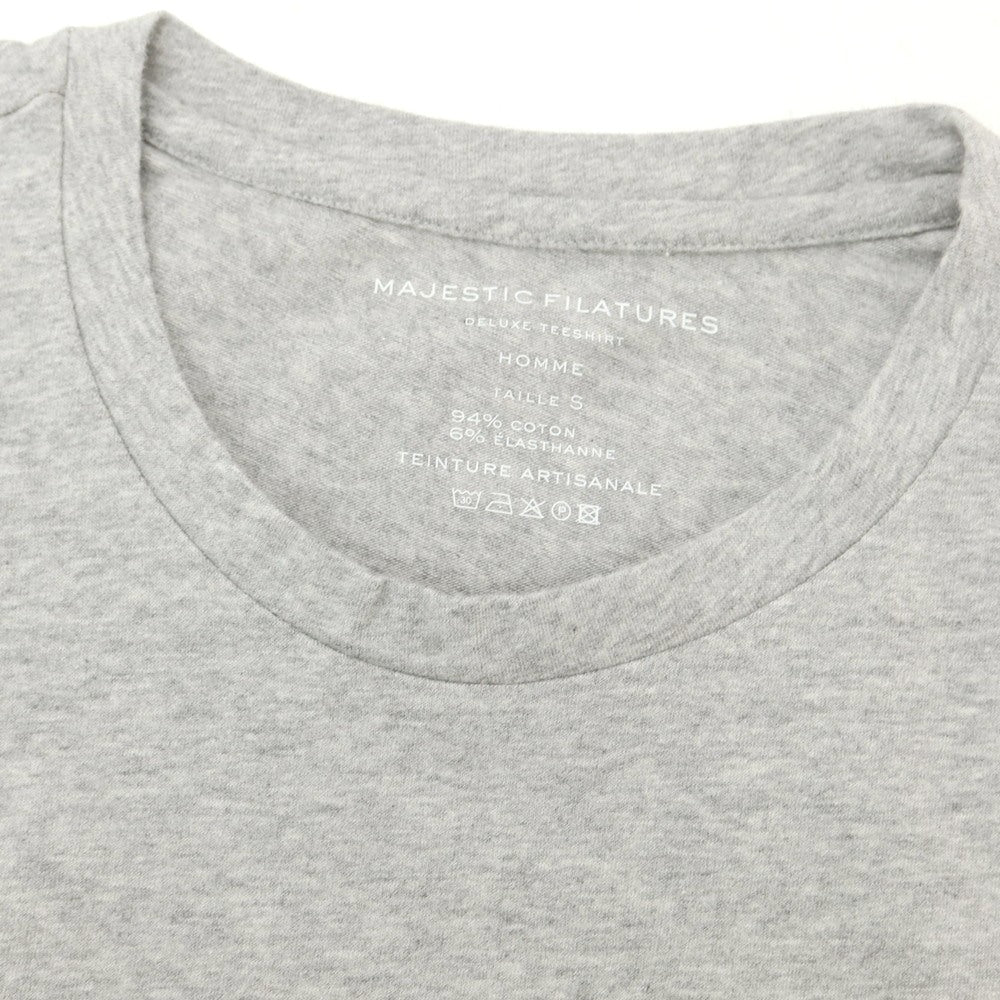 【新品】マジェスティック フィラチュール オム MAJESTIC FILATURES HOMME コットン クルーネック 半袖Tシャツ 杢グレー【 S 】【 状態ランクN 】【 メンズ 】