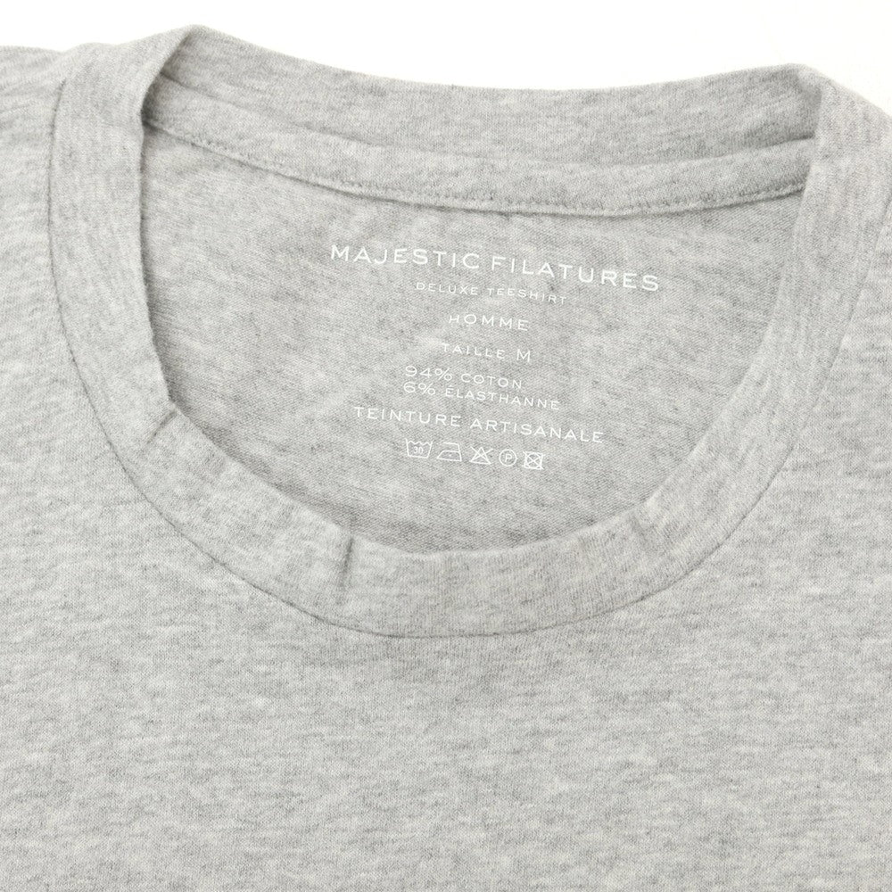 【新品】マジェスティック フィラチュール オム MAJESTIC FILATURES HOMME コットン クルーネック 半袖Tシャツ 杢グレー【 M 】【 状態ランクN 】【 メンズ 】