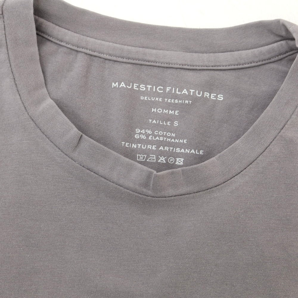 【新品】マジェスティック フィラチュール オム MAJESTIC FILATURES HOMME コットン クルーネック 半袖Tシャツ グレー【 S 】【 状態ランクN 】【 メンズ 】