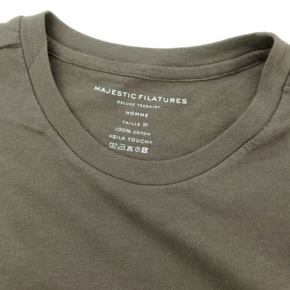 【新品】マジェスティック フィラチュール オム MAJESTIC FILATURES HOMME コットン クルーネック 半袖Tシャツ ミリタリー【 M 】【 状態ランクN 】【 メンズ 】